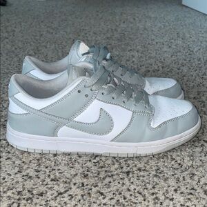 Nike Light Gray and White Low-Top Sneakers Womens size 8